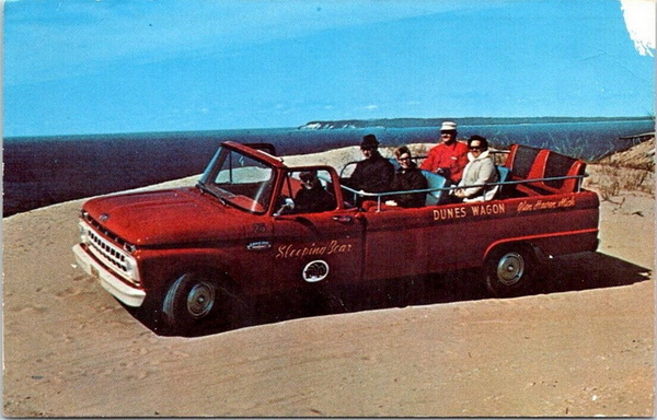 Sleeping Bear Dunesmobiles - Old Postcard View (newer photo)